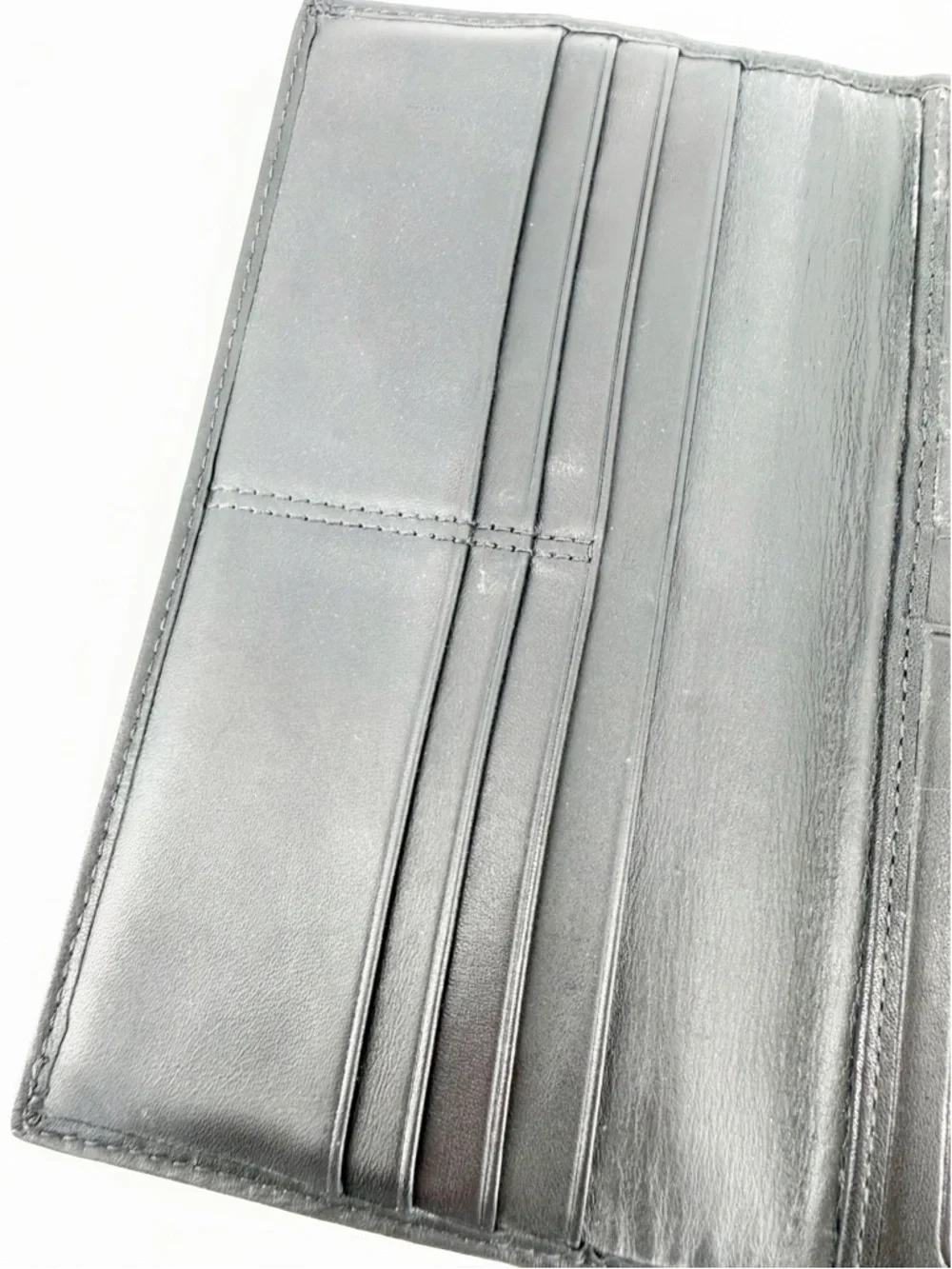 Coach SOHO Pleated Signature Wallet Black and Gray